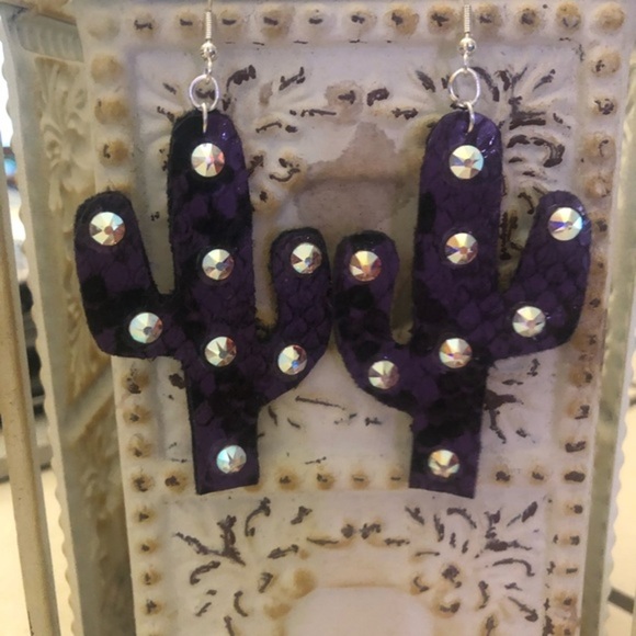 Jewelry - Snakeskin and Rhinestone Earrings